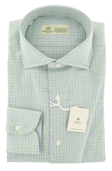 Luigi Borrelli Green Check Cotton Shirt - Slim - (ZP) - Parent