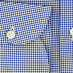 Luigi Borrelli Navy Blue Micro-Check Shirt - Slim - (8U) - Parent