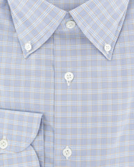 Luigi Borrelli Light Blue Plaid Cotton Shirt - Slim - (187) - Parent
