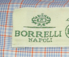 Luigi Borrelli Light Blue Plaid Cotton Shirt - Extra Slim - (192) - Parent