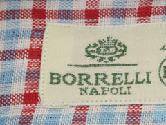 Luigi Borrelli Red Plaid Linen Dress Shirt - Slim - (111) - Parent