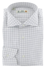 Luigi Borrelli Light Gray Check Dress Shirt - Slim - (8C) - Parent