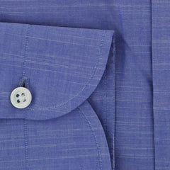 Luigi Borrelli Blue Melange Dress Shirt - Slim - (83) - Parent