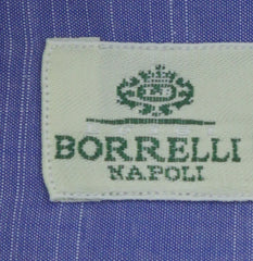 Luigi Borrelli Blue Melange Dress Shirt - Slim - (83) - Parent