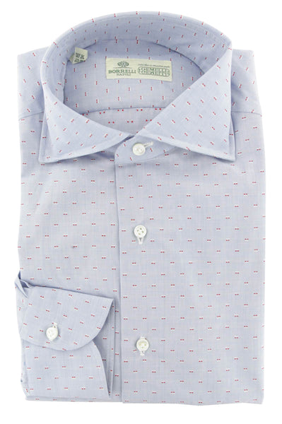 Luigi Borrelli Light Blue Foulard Cotton Shirt - Slim - (233) - Parent
