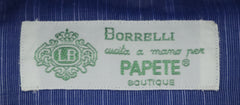 Luigi Borrelli Navy Blue Melange Dress Shirt - Slim - (8T) - Parent
