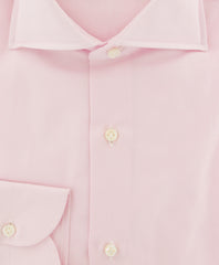 Luigi Borrelli Pink Solid Cotton Dress Shirt - Extra Slim - (8G) - Parent