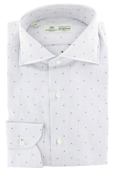 Luigi Borrelli Blue Striped Cotton Shirt - Slim - (228) - Parent