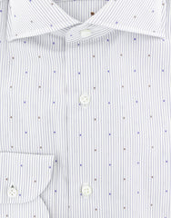 Luigi Borrelli Blue Striped Cotton Shirt - Slim - (228) - Parent