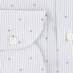 Luigi Borrelli Blue Striped Cotton Shirt - Slim - (228) - Parent