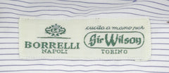Luigi Borrelli Blue Striped Cotton Shirt - Slim - (228) - Parent