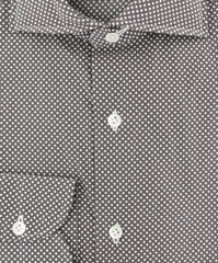 Luigi Borrelli Brown Polka Dot Cotton Shirt - Extra Slim - (304) - Parent
