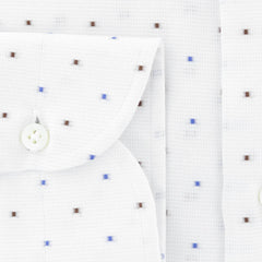 Luigi Borrelli Blue Polka Dot Cotton Shirt - Extra Slim - (272) - Parent