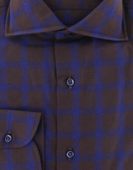 Luigi Borrelli Dark Brown Window Pane Shirt - Slim - (269) - Parent