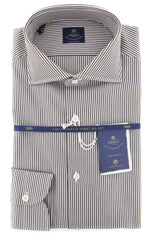 Luigi Borrelli Brown Striped Shirt - (EV0601160NANDO) - Parent