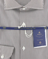 Luigi Borrelli Brown Striped Shirt - (EV0601160NANDO) - Parent
