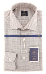 Luigi Borrelli Brown Shirt - Slim - 17.5/44 - (EV0653360RIO)