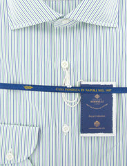 Luigi Borrelli Green Striped Shirt - (EV06100150ACHILLE) - Parent