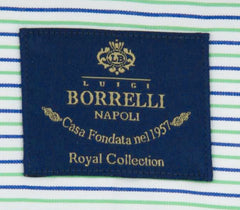 Luigi Borrelli Green Striped Shirt - (EV06100150ACHILLE) - Parent