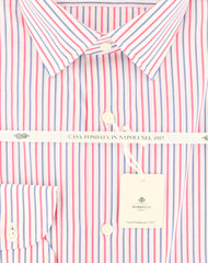 Luigi Borrelli Pink Striped Shirt - Slim - (40LB1013) - Parent