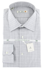 Luigi Borrelli Gray Plaid Shirt - Slim - (30LB110) - Parent