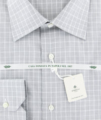 Luigi Borrelli Gray Plaid Shirt - Slim - (30LB110) - Parent