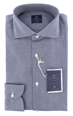Luigi Borrelli Blue Solid Shirt - Slim - 16/41 - (EV06RC11173)