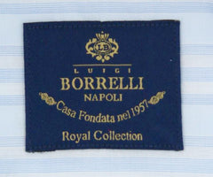 Luigi Borrelli Light Blue Striped Shirt - (EV061483GIANNI) - Parent