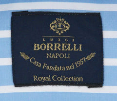 Luigi Borrelli Light Blue Striped Shirt - (EV061529SEVERO) - Parent