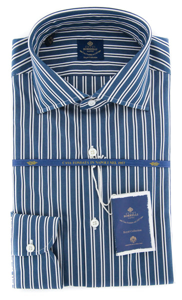 Luigi Borrelli Navy Blue Shirt - (EV061563ACHILLE) - Parent