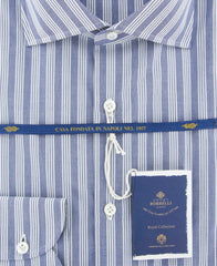 Luigi Borrelli Blue Shirt - Slim - (EV061565DBACHILLE) - Parent