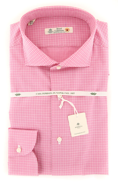 Luigi Borrelli Pink Check Shirt - Slim - (81LB172) - Parent