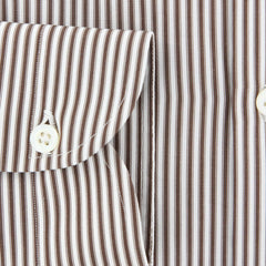 Luigi Borrelli Brown Striped Cotton Shirt - Slim - (LB2113) - Parent