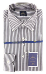 Luigi Borrelli Brown Shirt - Slim - 15.75/40 - (EV062116STEFANO)