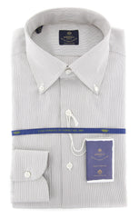 Luigi Borrelli Brown Shirt - Slim - 15.5/39 - (EV062121STEFANO)