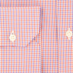 Luigi Borrelli Orange Check Shirt - Slim - (20LB231) - Parent