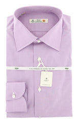 Luigi Borrelli Purple Check Shirt - Extra Slim - 15.5/39 - (LB2339PU)