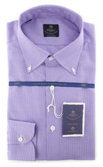 Luigi Borrelli Purple Shirt - Slim - 16.5/42 - (EV062448STEFANO)