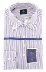 Luigi Borrelli Purple Shirt - Extra Slim - 15.75/40 - EV0628881STEFANO