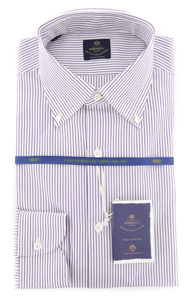 Luigi Borrelli Purple Shirt - Slim - (EV0628881STEFANO) - Parent