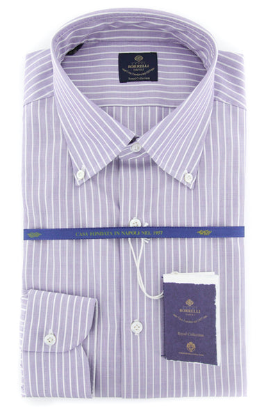 Luigi Borrelli Purple Shirt - Slim - (EV0629780STEFANO) - Parent