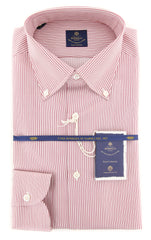 Luigi Borrelli Red Shirt - Slim - 15.75/40 - (EV06402341STEFANO)