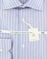 Luigi Borrelli Blue Striped Shirt - Slim - (20LB404) - Parent