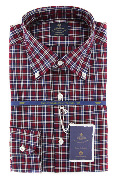 Luigi Borrelli Burgundy Red Shirt - (EV06414740STEFANO) - Parent