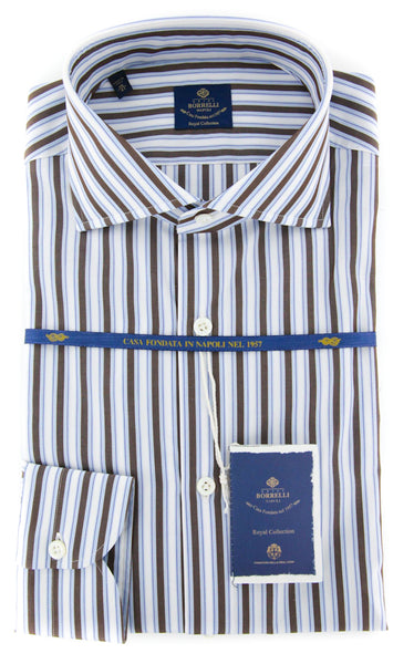 Luigi Borrelli Brown Shirt - Slim - (EV06426060NANDO) - Parent