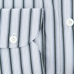 Luigi Borrelli Blue Striped Shirt - (EV06426550ACHILLE) - Parent
