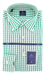 Luigi Borrelli Green Check Shirt - 15/38 - (EV06451850STEFANO)