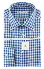 Luigi Borrelli Blue Check Shirt - Slim - (EV06-QUINTO) - Parent