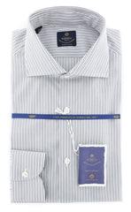 Luigi Borrelli Gray Shirt - Slim - 15.75/40 - (EV0653430NANDO)