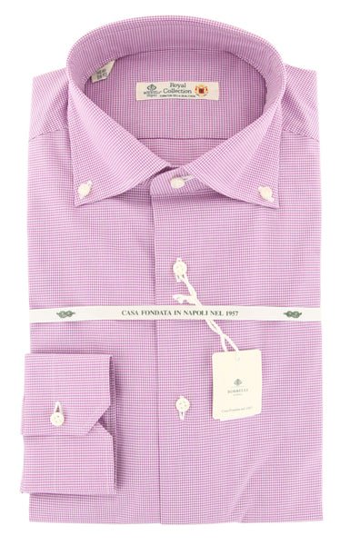 Luigi Borrelli Purple Check Shirt - Slim - (LB5385PU) - Parent